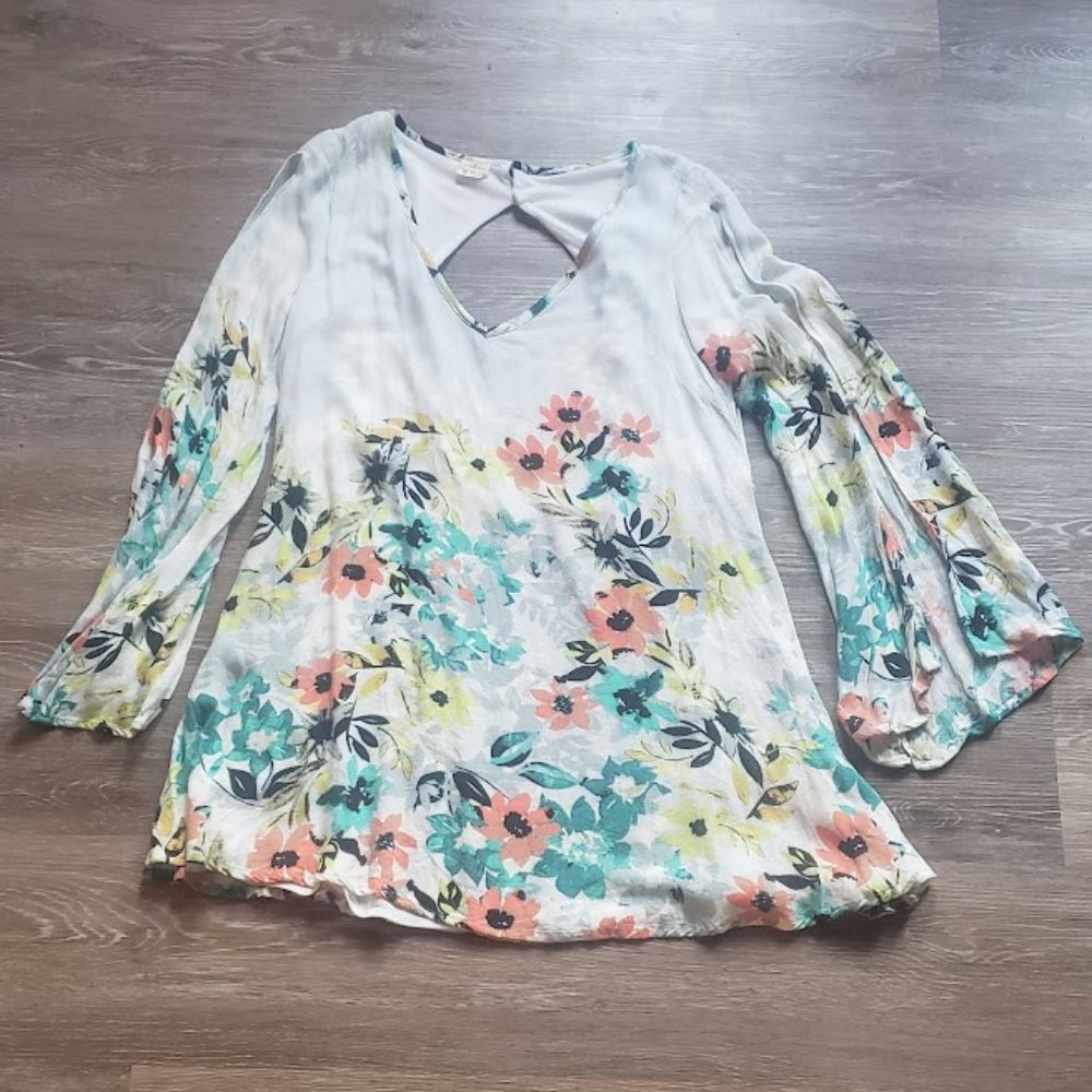 O'Neill White Flower Dress Medium